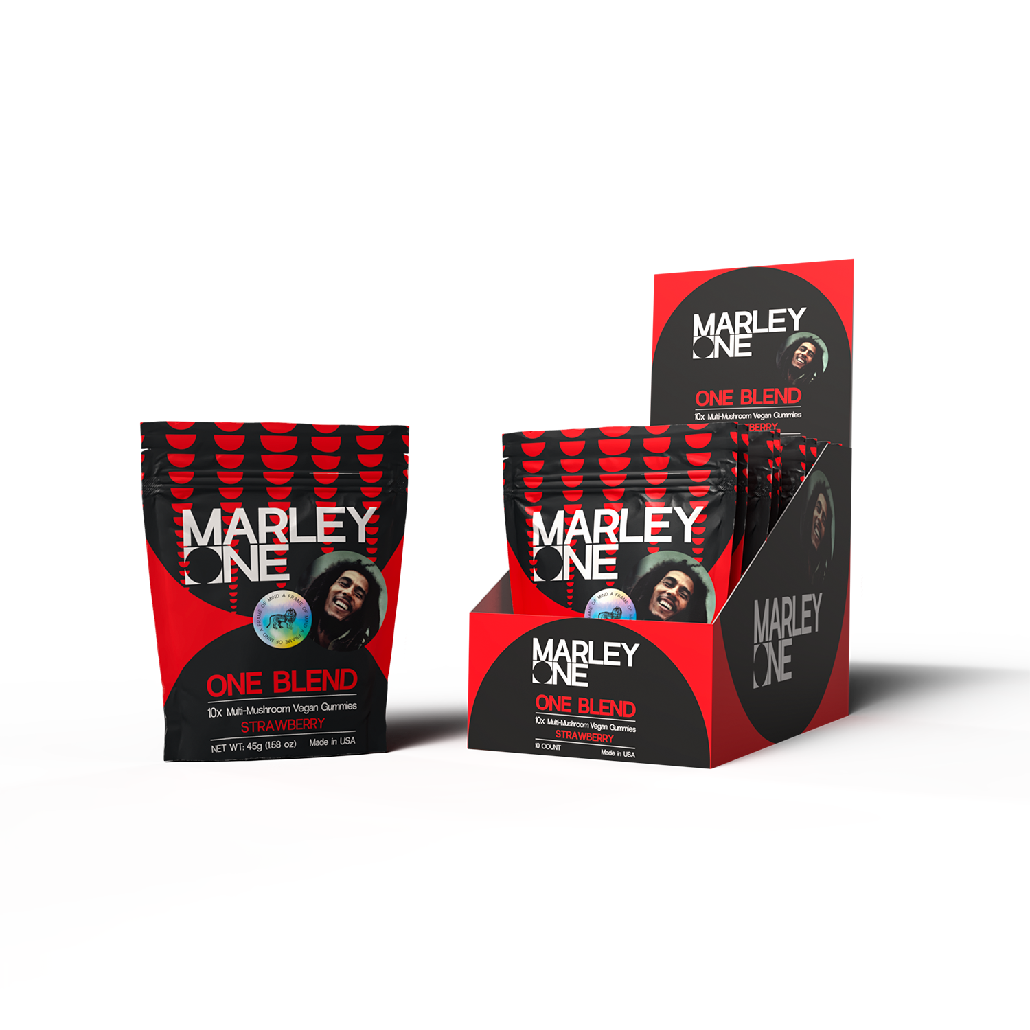 One Blend - Mushroom Vegan Gummies | Strawberry